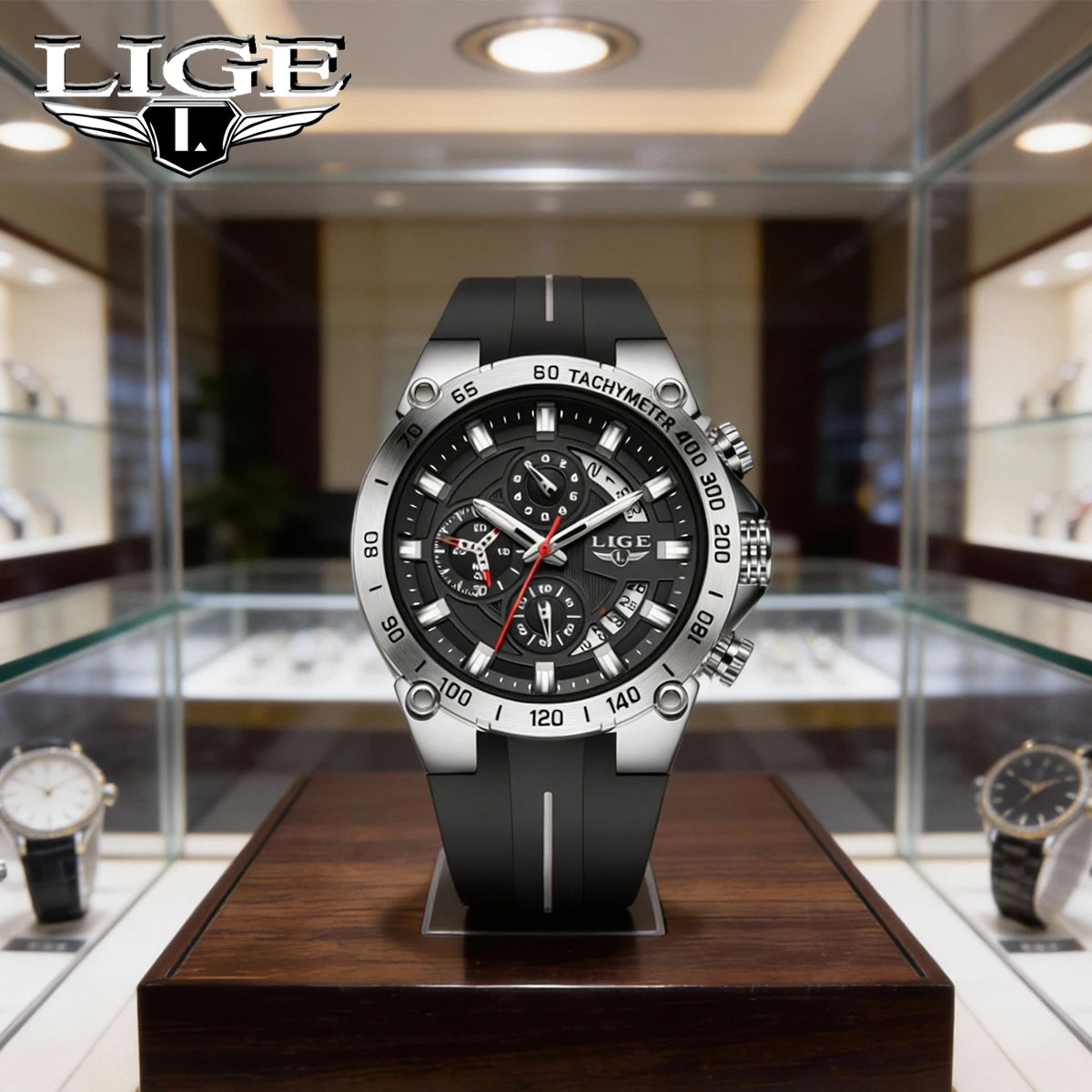 Relojes de Moda LIGE, Relojes de Pulsera Masculinos de Moda con Cronógrafo, Fecha Luminosa e Impermeable, Reloj de Hombre, Relogio Masculino