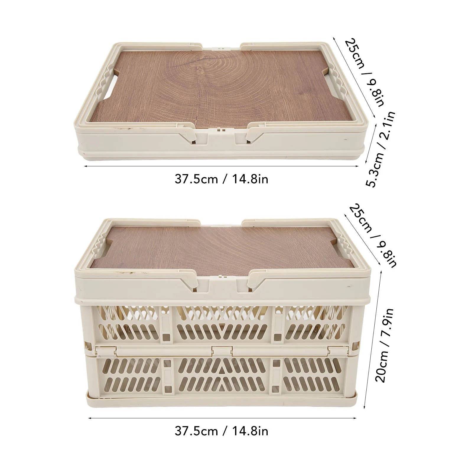 Cesta de Picnic plegable para acampar con tablero móvil, caja de almacenamiento de mano multifunción de gran capacidad, organización del hogar