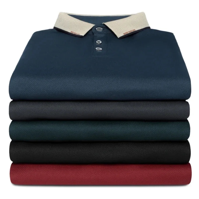 Polo de negocios de manga larga para hombre de talla grande 7XL 8XL 9XL Tops otoño transpirable Casual gimnasio trotar Golf senderismo Polo suelto