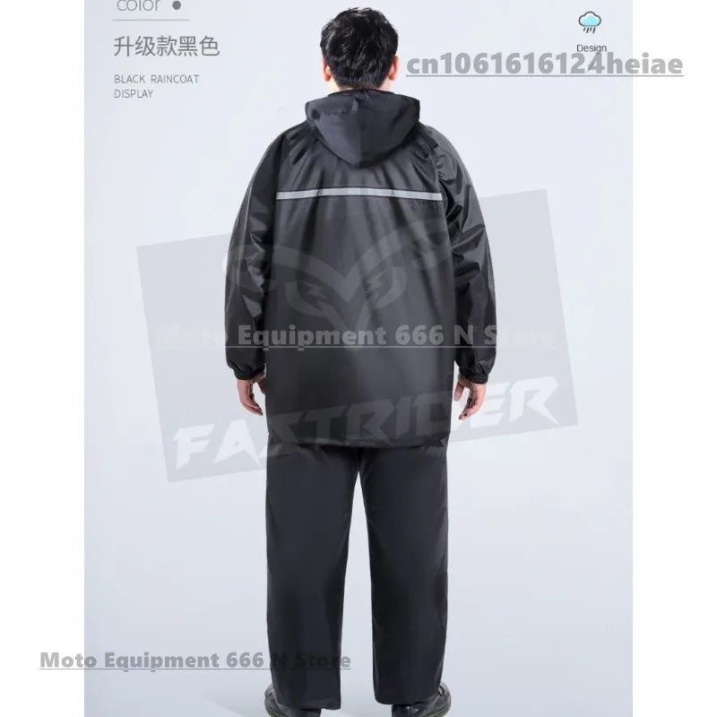 Chubasquero de talla grande para motociclismo, trajes impermeables 5XL 6XL 7XL, chubasquero de cuerpo completo Extra grande y pantalones de lluvia