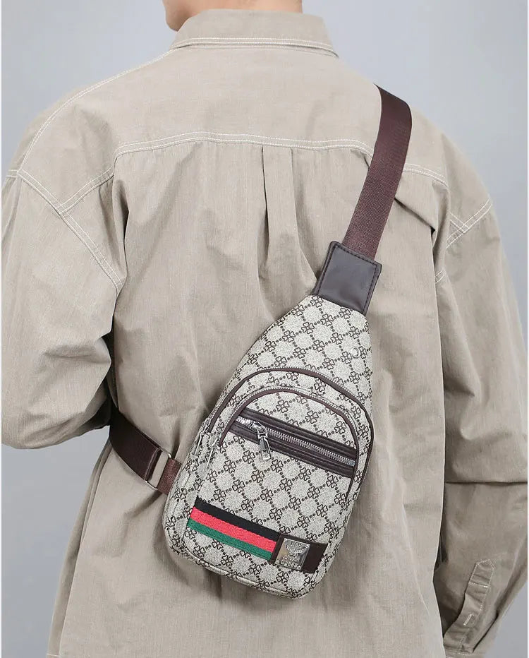 Bolso Mensajero Multifuncional para Hombre, Bolso de Hombro, Bolso Casual Cruzado con Orificio para Auriculares