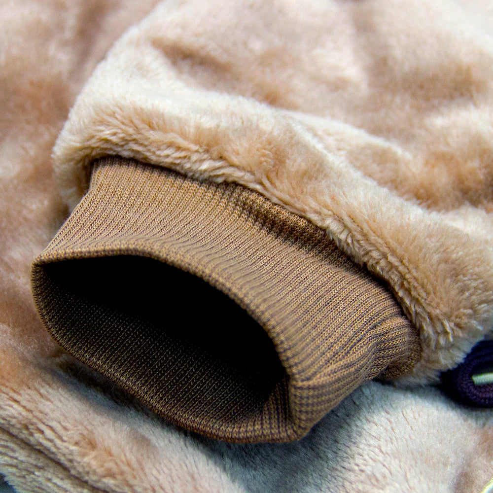 Ropa de invierno para niños, conjunto de pijamas de conejo de dibujos animados de otoño para niñas y niños, conjuntos de 2 uds de forro polar de franela gruesa, ropa de dormir cálida para niños