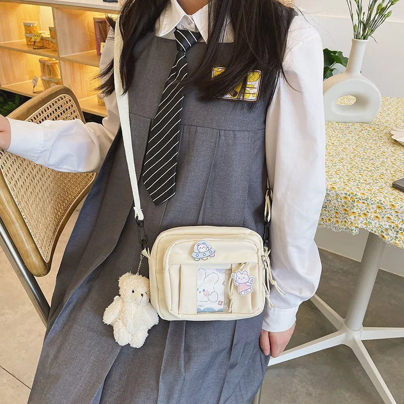 Nuevo Bolso Kawaii para niñas, novedad de 2024, Bolso transparente JK, Bolso cruzado pequeño para mujeres, bolsos y Bolsos de hombro, Bolso Itabag