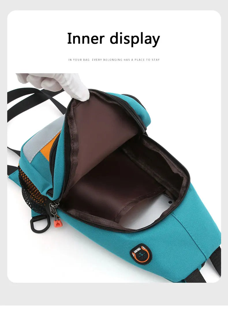 El bolso de pecho para hombres y mujeres se puede usar con una mochila multifuncional cruzada de un hombro y dos hombros. Bolso de pecho de moda