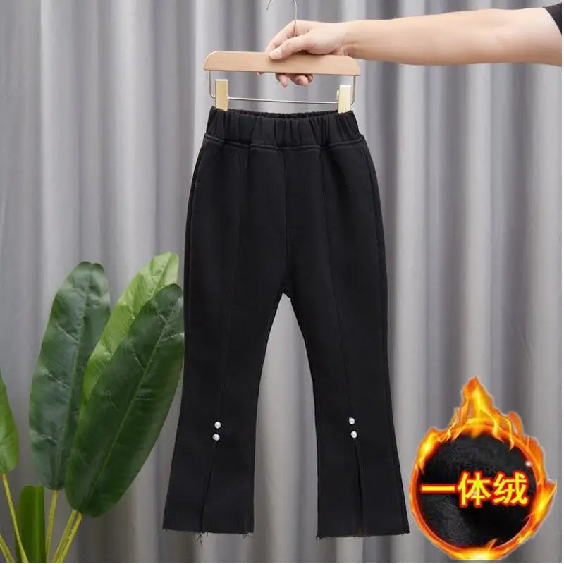 Pantalones para adolescentes de 3 a 14 años, ropa Infantil para niñas, pantalones vaqueros de lana de invierno para niños, pantalones vaqueros para niños, ropa para niñas