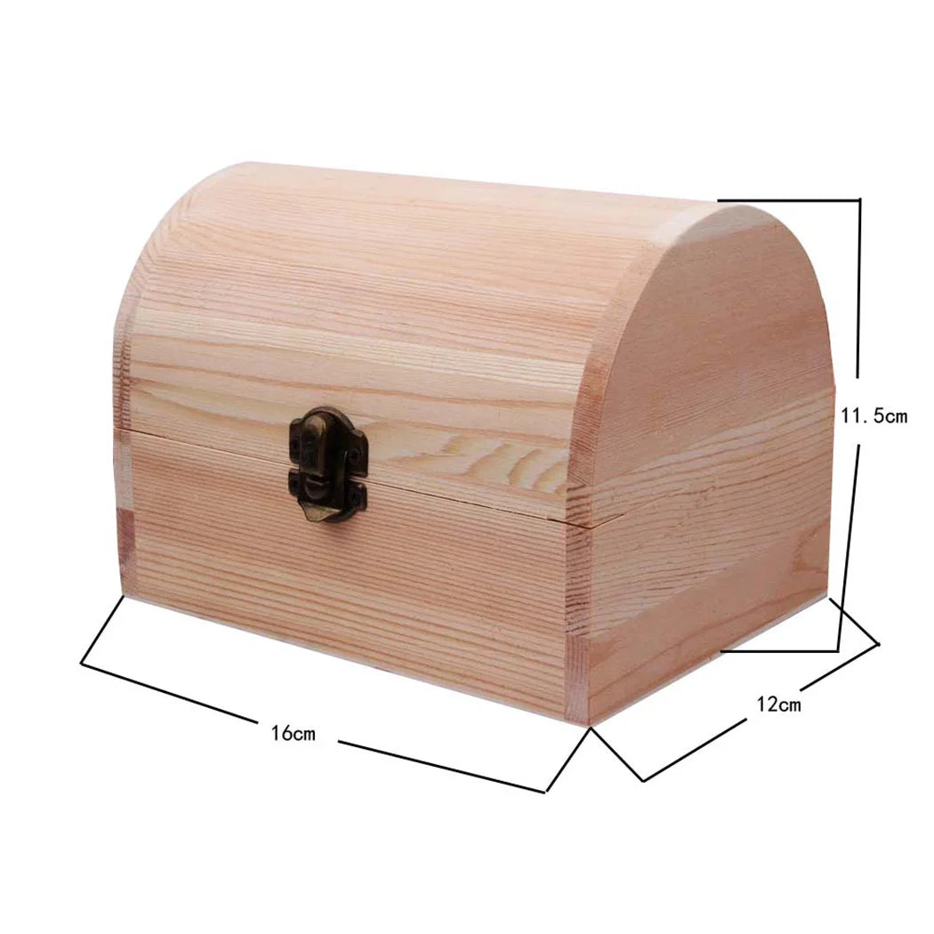 1x cajas de almacenamiento con bisagras arqueadas de madera lisa, caja de regalo artesanal, cajas de almacenamiento de cosméticos multifunción para joyería y artículos diversos para el hogar