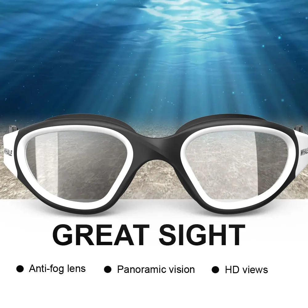 Gafas de natación profesionales antivaho para adultos, lentes de protección UV para hombres y mujeres, gafas de natación de silicona ajustables impermeables en la piscina