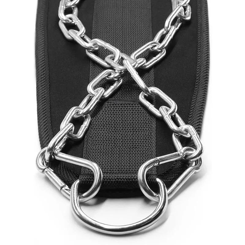 Cinturón de inmersión ponderada con cadena, doble anillo en D, correa de soporte para la espalda, levantamiento de pesas, equipo de gimnasio en casa, cinturón de cintura