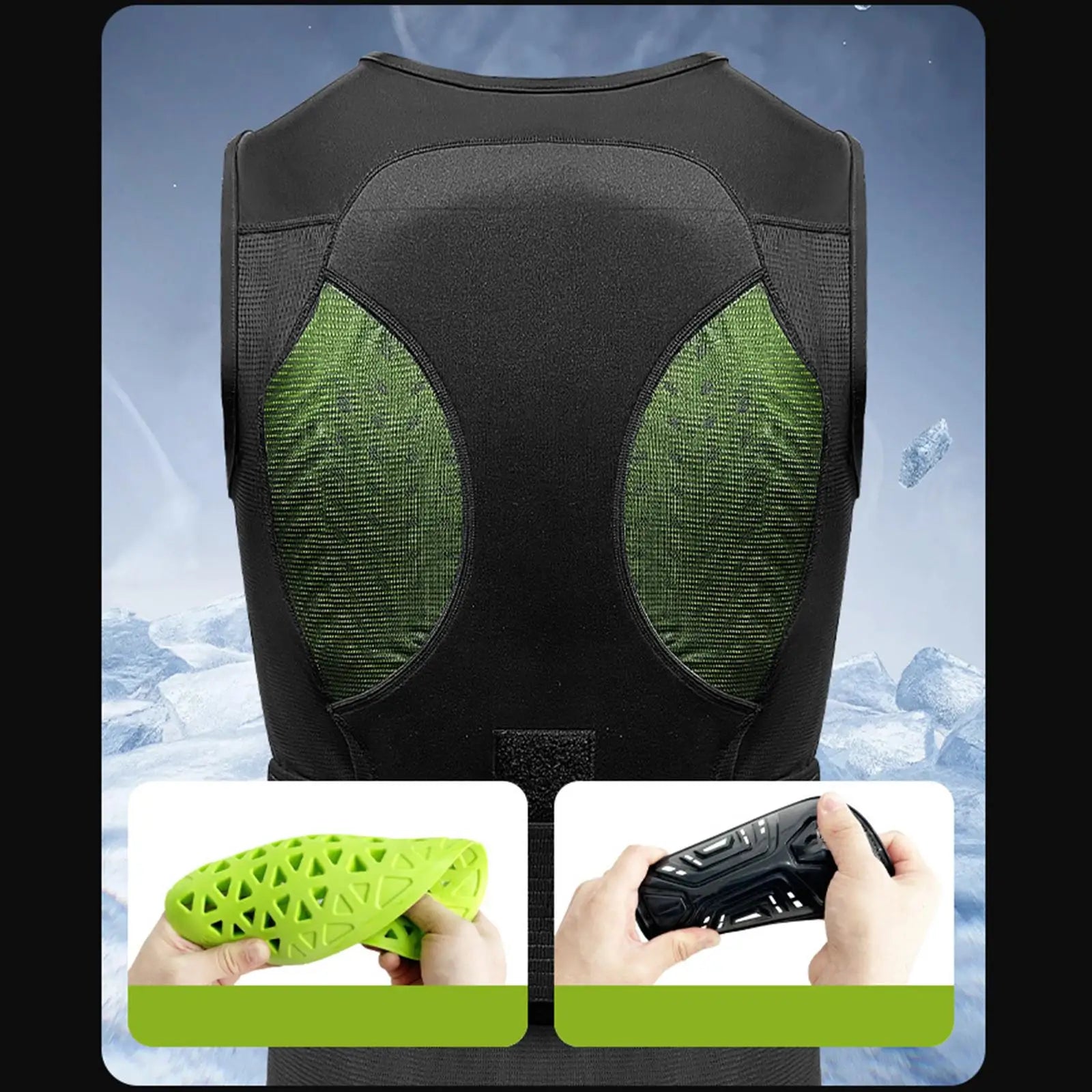 Protector de espalda para Snowboard, chaleco de esquí para ciclismo de carrera, chaleco protector corporal, equipo deportivo transpirable para deportes al aire libre, Snowboard y motocicleta