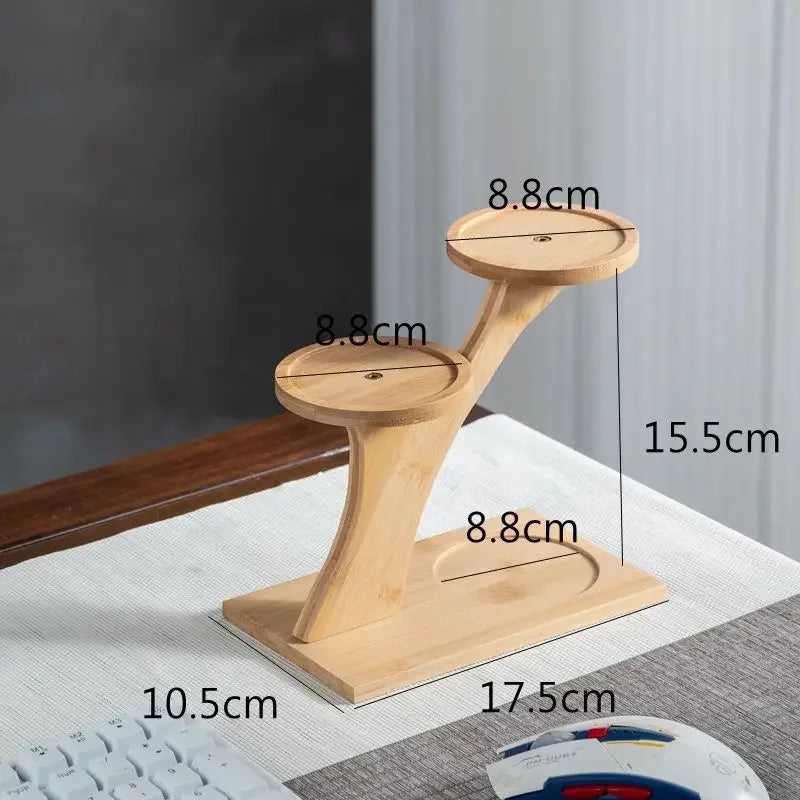 Bandeja de madera de bambú para escritorio, estante de flores, suculentas, bonsái, organizador, suministros de jardinería, decoración del hogar, adorno de escritorio, regalo