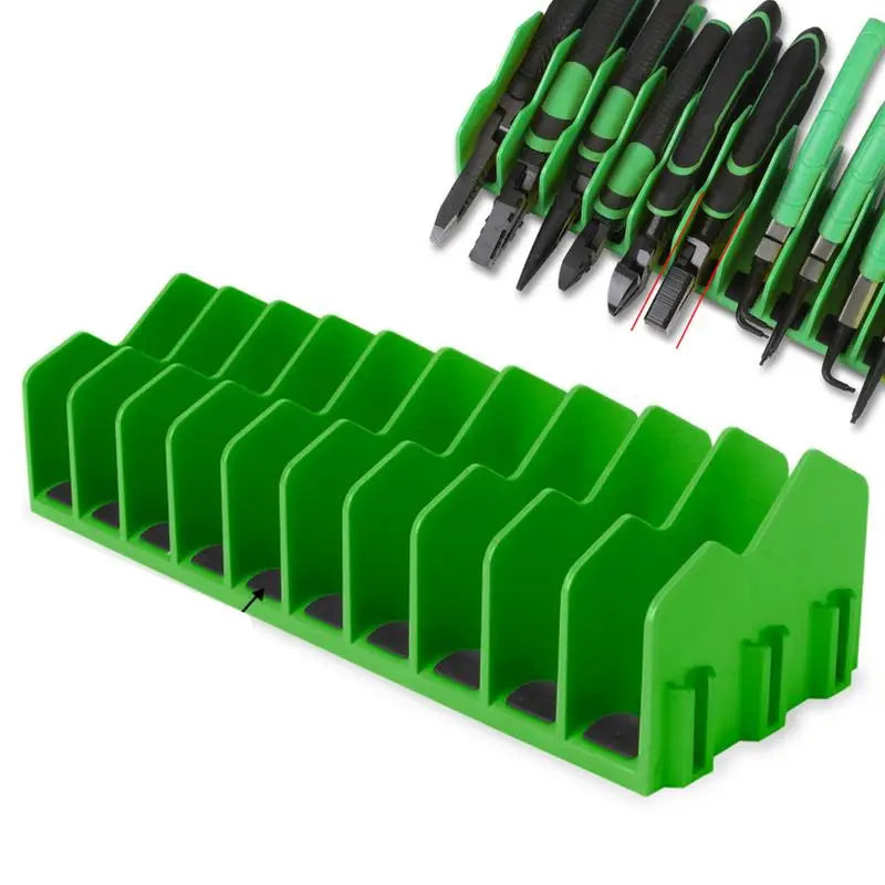 Práctico estante organizador de alicates que mantiene hasta diez alicates, cajón, caja de herramientas, alicates resistentes, organizador de herramientas, estante de almacenamiento que ahorra espacio