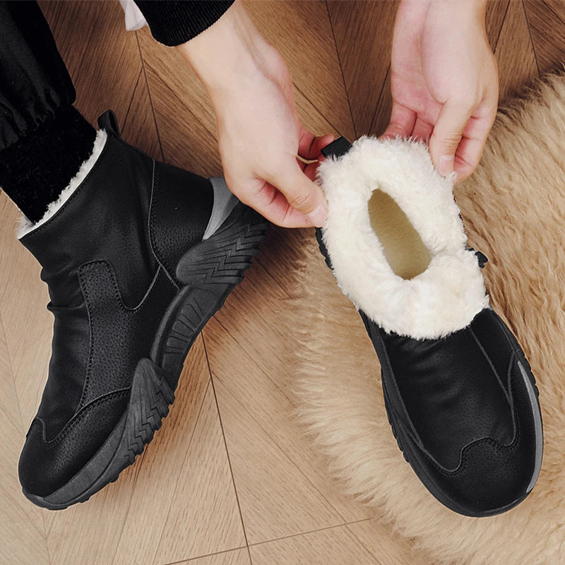 Botas de nieve de invierno, zapatillas para correr, Zapatos informales antideslizantes, impermeables, de caña alta, para viajes, escalada, senderismo, Zapatos para Hombre