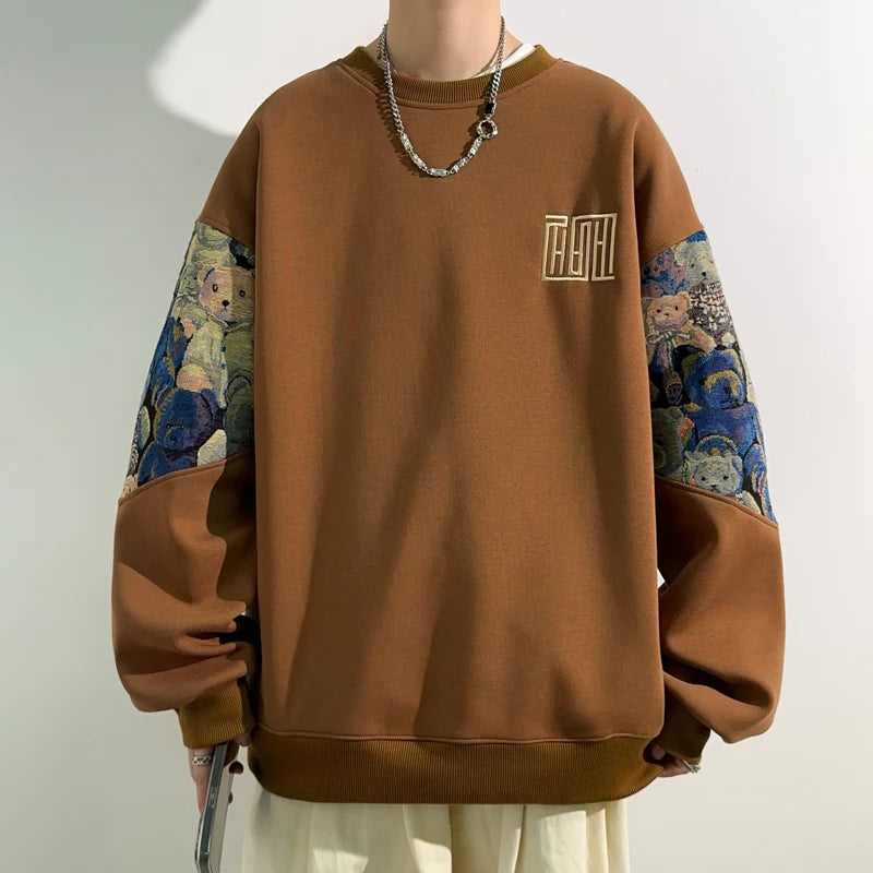 Sudadera para Hombre, suéter holgado de talla grande, sudaderas con capucha, Camiseta deportiva de manga larga, Camiseta de Otoño Invierno, Ropa de Hombre de gran tamaño