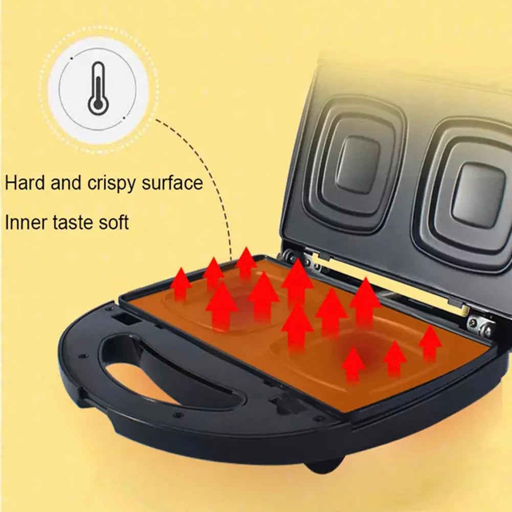 Sandwiches Toster Press 750W Sandwiches Press antiadrigentes para desayunos familiares en casa Press de tostadora multifuncional