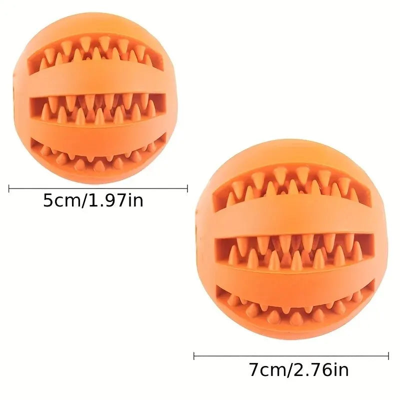 Bola de juguete para perros, pelota de juguete no tóxica resistente a mordeduras para perros, cachorros y gatos, alimentador de comida para mascotas, bola de limpieza de dientes para masticar