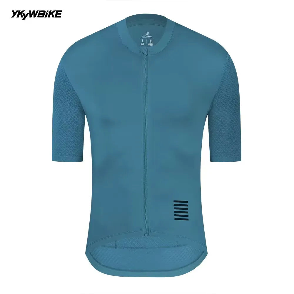 YKYWBIKE-Camiseta de ciclismo para hombre, Maillot de verano para bicicleta de montaña, camiseta para descenso, equipo profesional de alta calidad, ropa de bicicleta de manga corta
