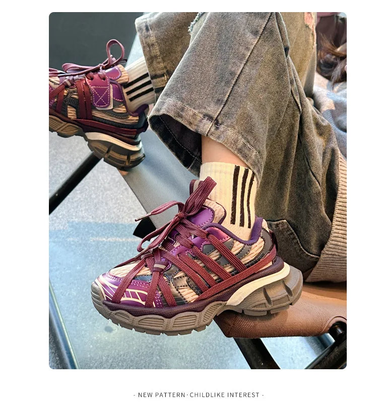 Zapatillas Deportivas para Niños, Modelo Chunky 2026, Nuevas Zapatillas de Baloncesto para Niñas, Modernas y Versátiles, Zapatillas Deportivas Casuales para Niños para la Escuela, Transpirables