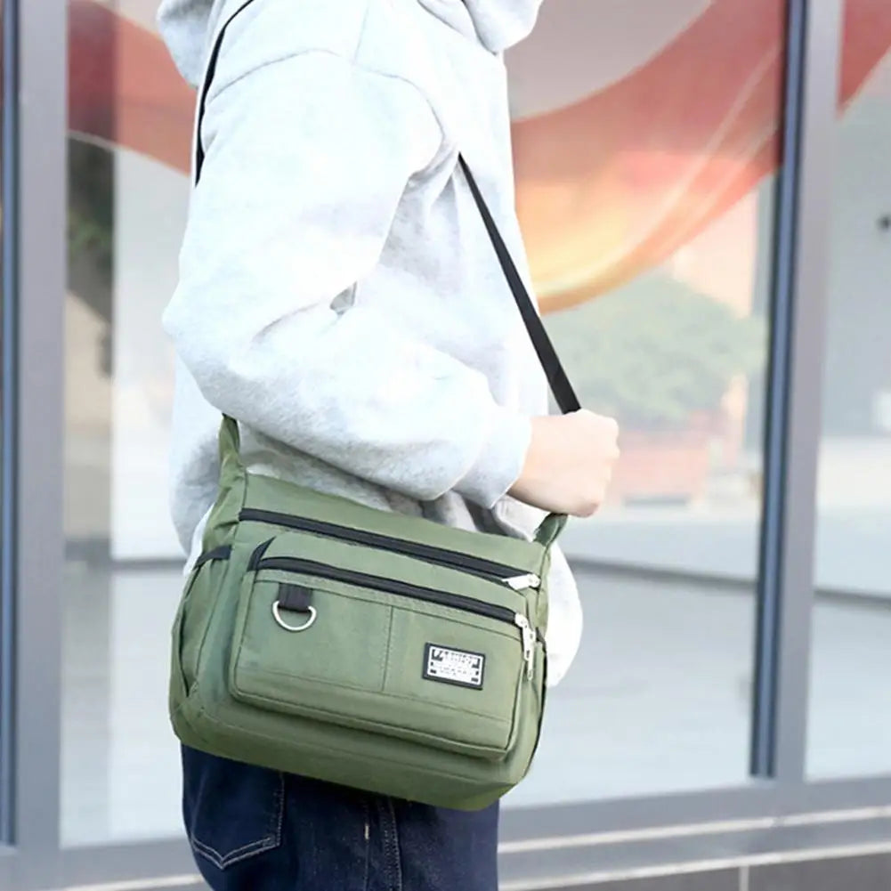 Bolso cruzado para hombre, bolsos de un solo hombro, bolsa de almacenamiento con múltiples bolsillos de gran capacidad, bolso de moda, bolsos cruzados de negocios