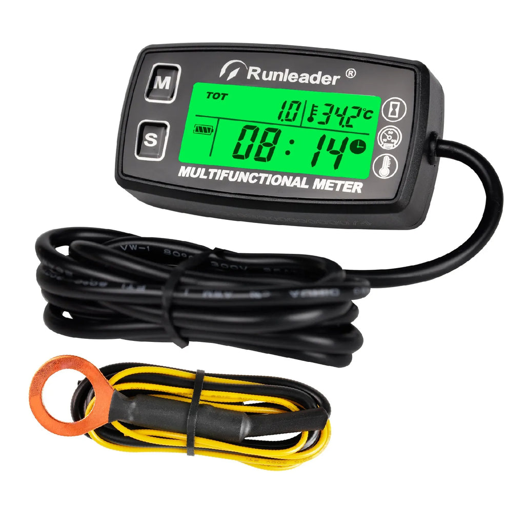 Medidor de temperatura Digital RPM para motor de Gas, moto, Jet Ski, Buggy, SnowblowTractor, Pit Bike, Paramotor