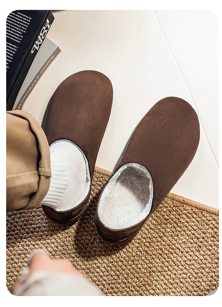 2025 zuecos de moda, zapatillas para hombre, zapatillas planas informales para exteriores, cómodas zapatillas de gamuza de suela gruesa, zapatos de playa antideslizantes para mujer