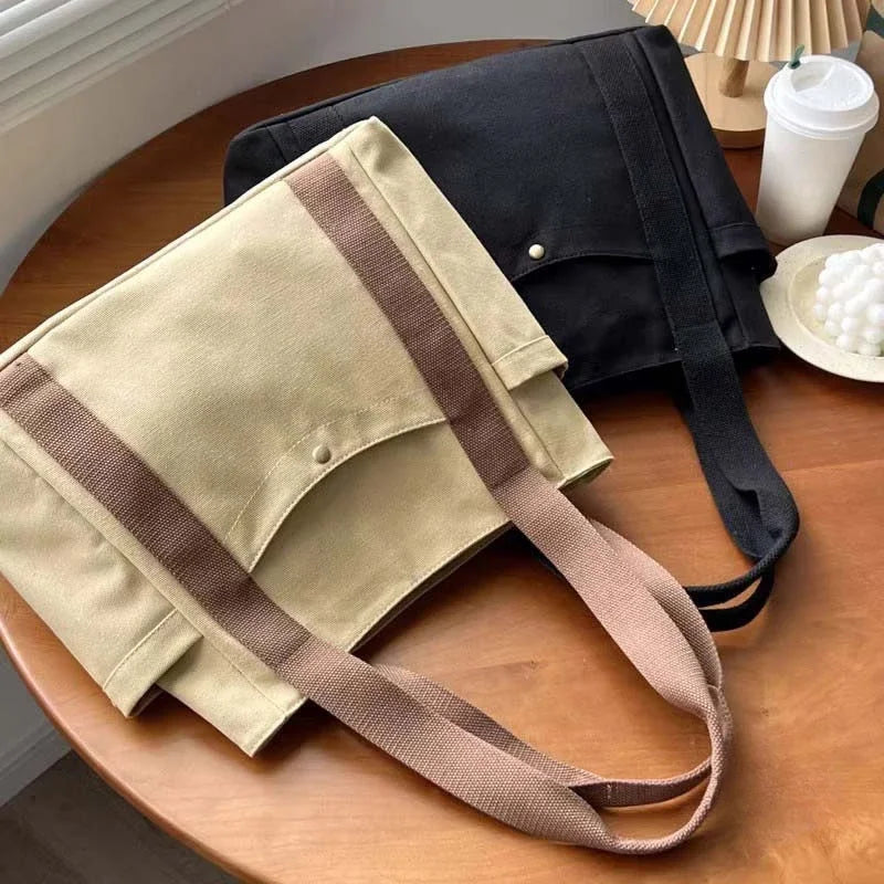 Bolsos de lona de gran capacidad Para trabajo, bolsa de transporte Para trabajo, ropa Para estudiante de estilo universitario, bolso de hombro Para hombre