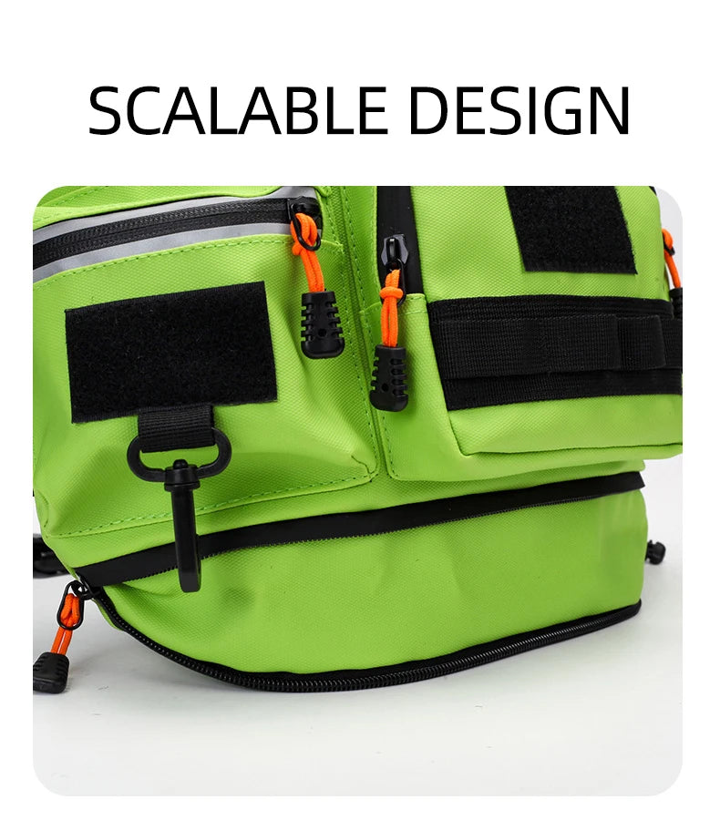 Bolsa de pecho para senderismo para hombre, riñonera de viaje con múltiples bolsillos, para escalada al aire libre, correr, ciclismo, bandolera, bolsa de aparejo con cinturón Molle deportiva