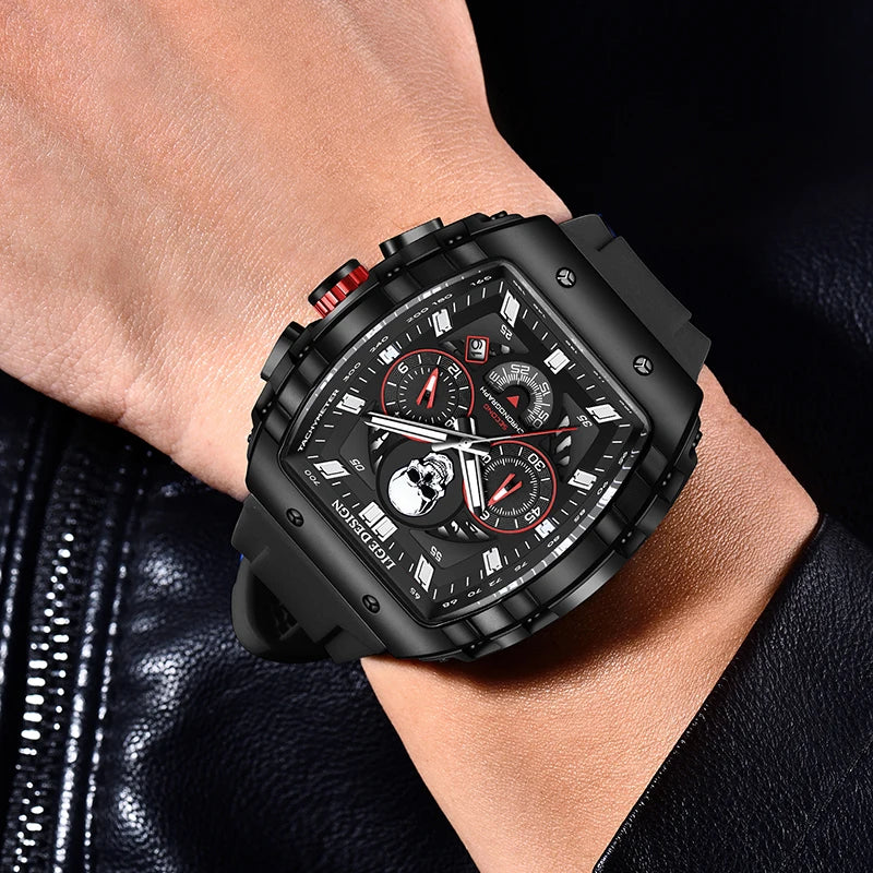 LIGE-reloj analógico de cuarzo para hombre, accesorio de pulsera resistente al agua con cronógrafo, complemento Masculino deportivo de marca de lujo con esfera luminosa y diseño militar