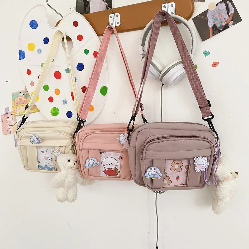Nuevo Bolso Kawaii para niñas, novedad de 2024, Bolso transparente JK, Bolso cruzado pequeño para mujeres, bolsos y Bolsos de hombro, Bolso Itabag