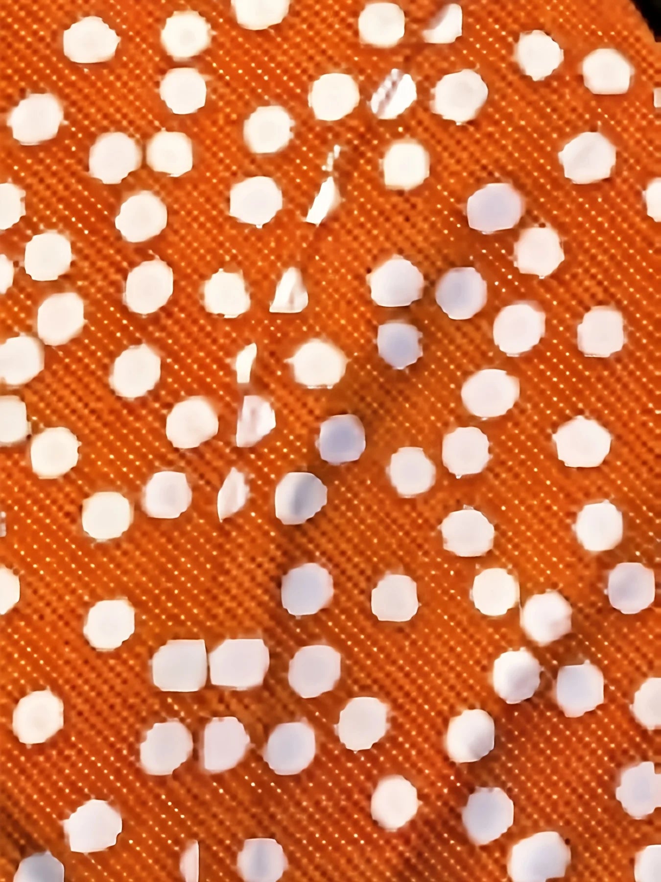 Camisa de Golf para Hombre, Estilo Casual, Cuello Deportivo, Manga Corta, Estampado de Puntos Blancos y Naranjas, Polo Clásico de Tres Botones