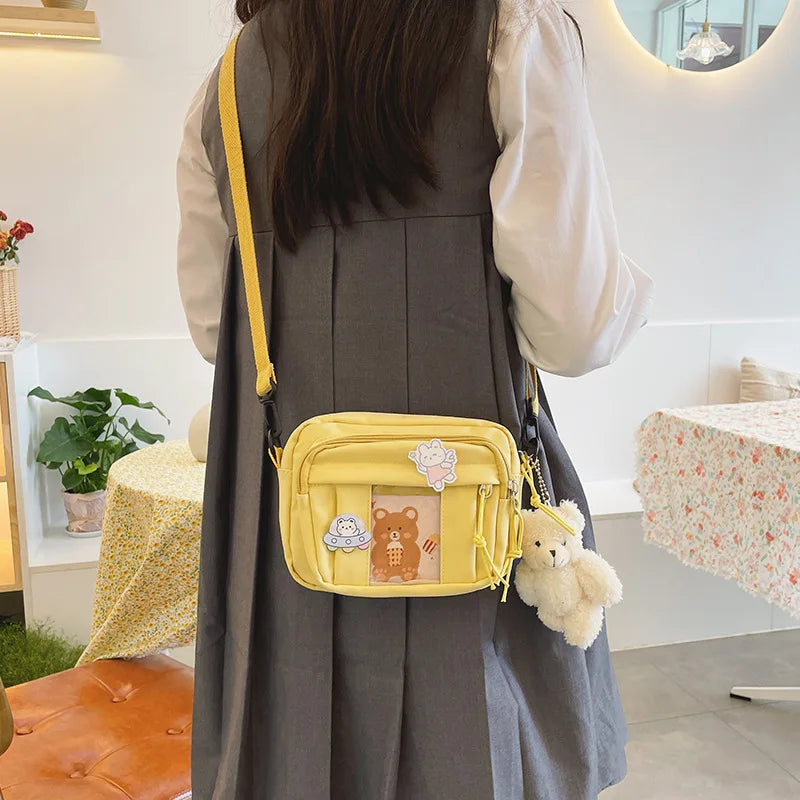 Nuevo Bolso Kawaii para niñas, novedad de 2024, Bolso transparente JK, Bolso cruzado pequeño para mujeres, bolsos y Bolsos de hombro, Bolso Itabag