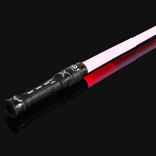 Espada láser de 75CM, sable de luz rojo y azul, doble sable, transformación Rave, arma de Cosplay para niños, juguete intermitente, espadas brillantes para fiesta