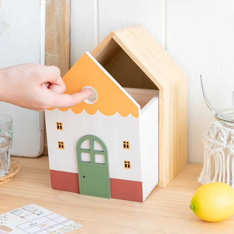 Caja de almacenamiento de madera, organizador de cajones de escritorio para casa, portalápices de gran capacidad, soporte de papelería para brochas de maquillaje, decoración para el hogar y la Oficina