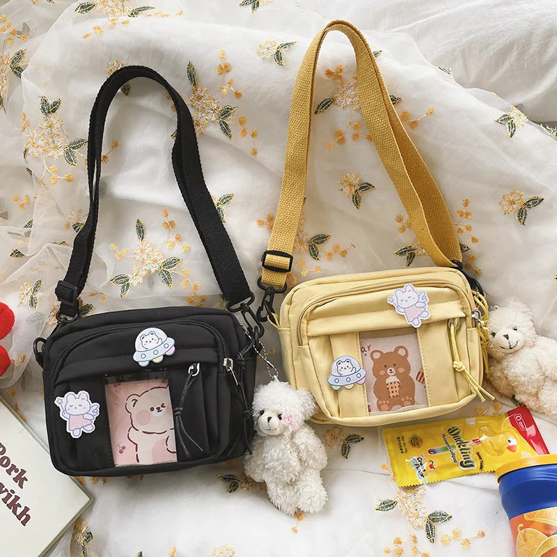 Nuevo Bolso Kawaii para niñas, novedad de 2024, Bolso transparente JK, Bolso cruzado pequeño para mujeres, bolsos y Bolsos de hombro, Bolso Itabag