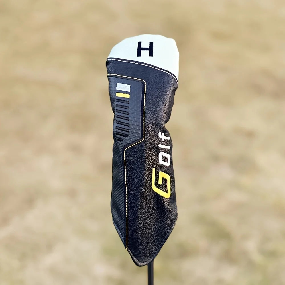 Juego de fundas para cabeza de palo de Golf, Material PU bordado resistente, cubierta protectora para palos de Golf resistente al agua y duradera, 1/4 Uds.