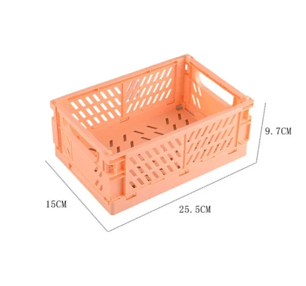 Caja de almacenamiento plegable de plástico, caja plegable, cesta apilable, joyería, juguetes, cajas para caja de almacenamiento, organizador portátil