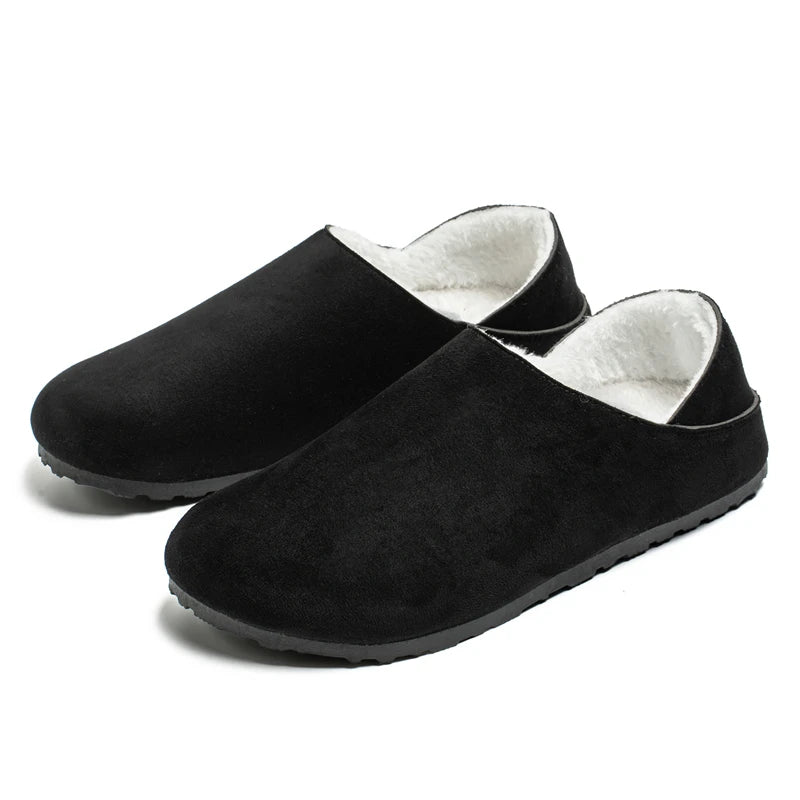 2025 zuecos de moda, zapatillas para hombre, zapatillas planas informales para exteriores, cómodas zapatillas de gamuza de suela gruesa, zapatos de playa antideslizantes para mujer