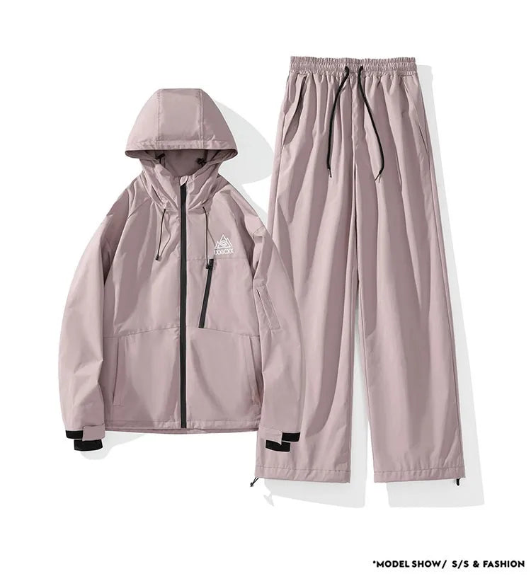 Traje de esquí de invierno para hombres y mujeres, conjunto de chaqueta y pantalones de esquí gruesos y cálidos impermeables para snowboard, ropa para exteriores, M-5XL