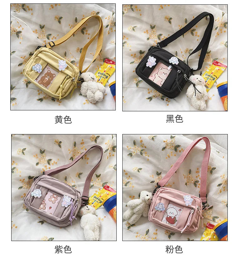 Nuevo Bolso Kawaii para niñas, novedad de 2024, Bolso transparente JK, Bolso cruzado pequeño para mujeres, bolsos y Bolsos de hombro, Bolso Itabag