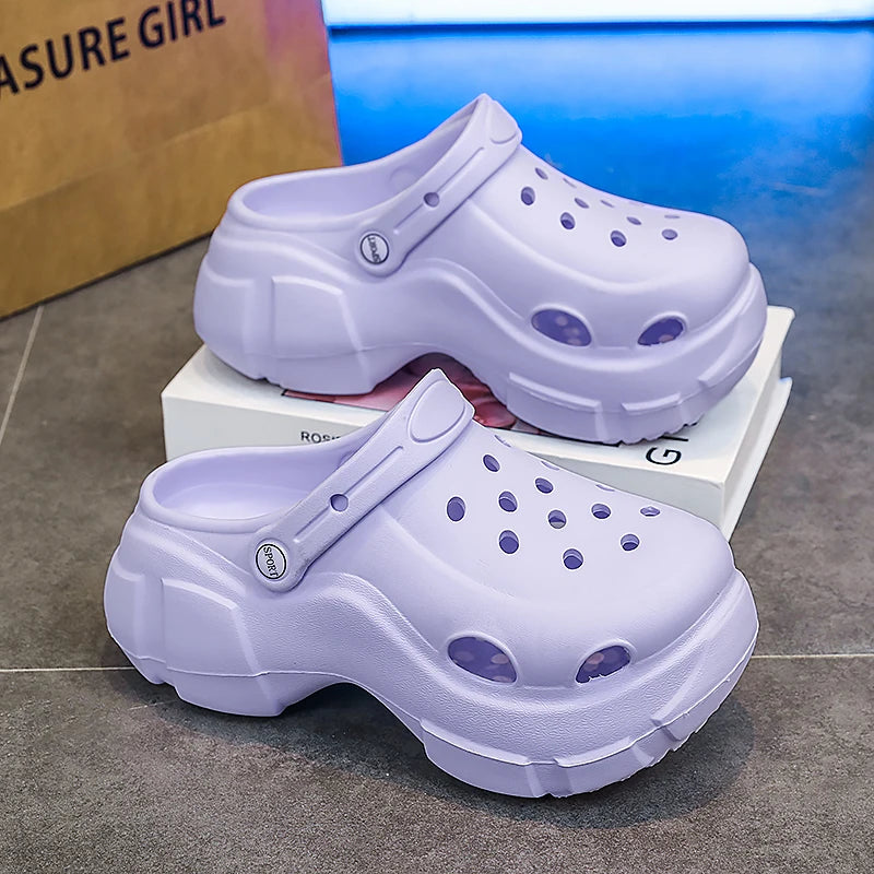 Sandalias de moda para mujer, zapatillas impermeables, zapatos de mujer, toboganes de verano para exteriores, zapatos de jardín de suela blanda, zuecos de interior, sandalias