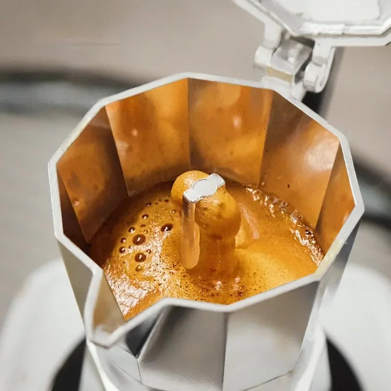 Cafeteras Mocha, cafetera octogonal de aluminio italiano, cafetera, tetera, cafetera portátil