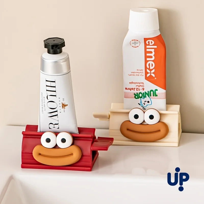 Dispositivo de cuidado bucal de salchicha alegre: conveniente para llevar sin necesidad de fuente de alimentación Exprimidor de pasta de dientes