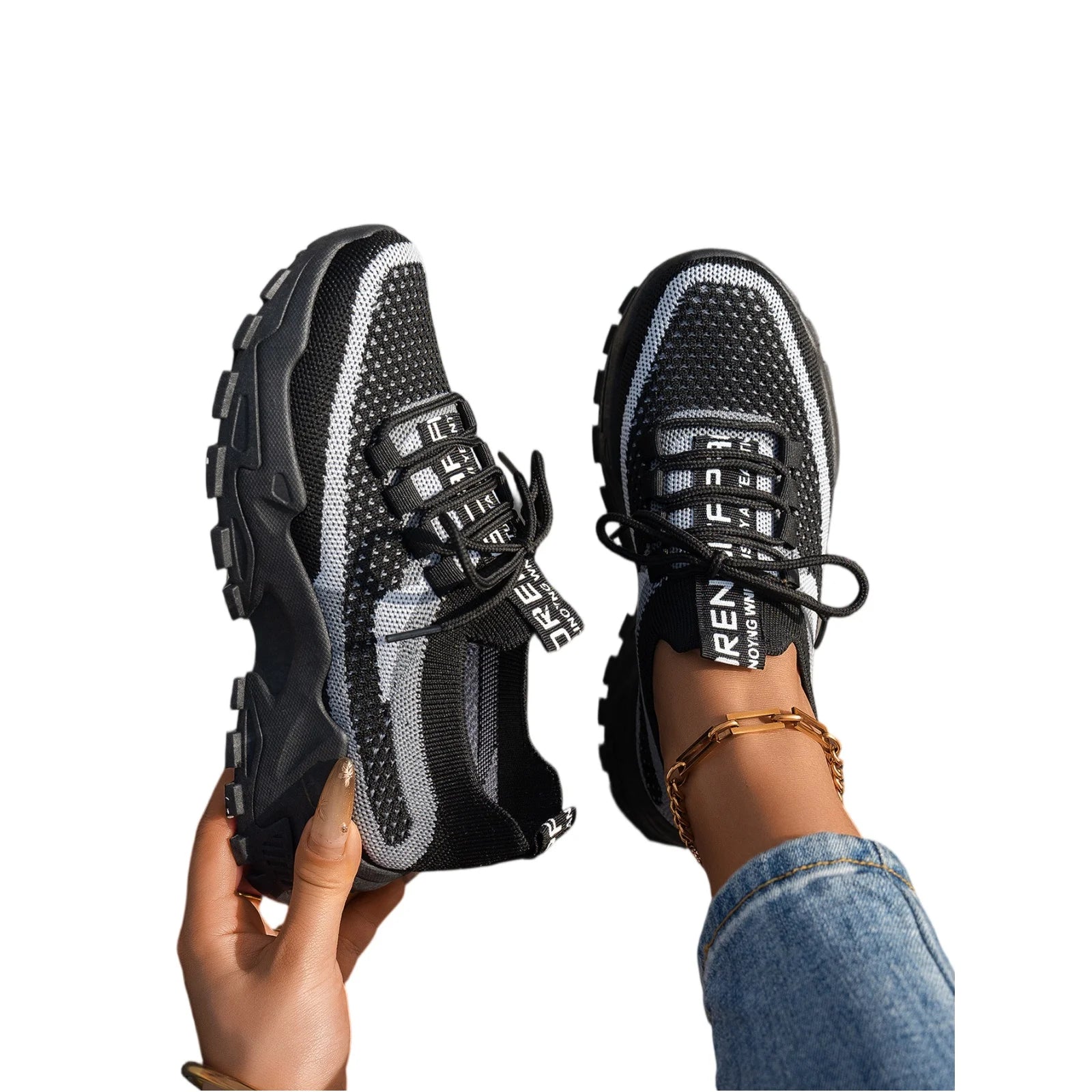 Zapatos De Mujer verano 2025 nuevas cuatro estaciones versátiles finos Zapatos informales transpirables grandes zapatillas De deporte De moda Mujer Zapatos De Mujer