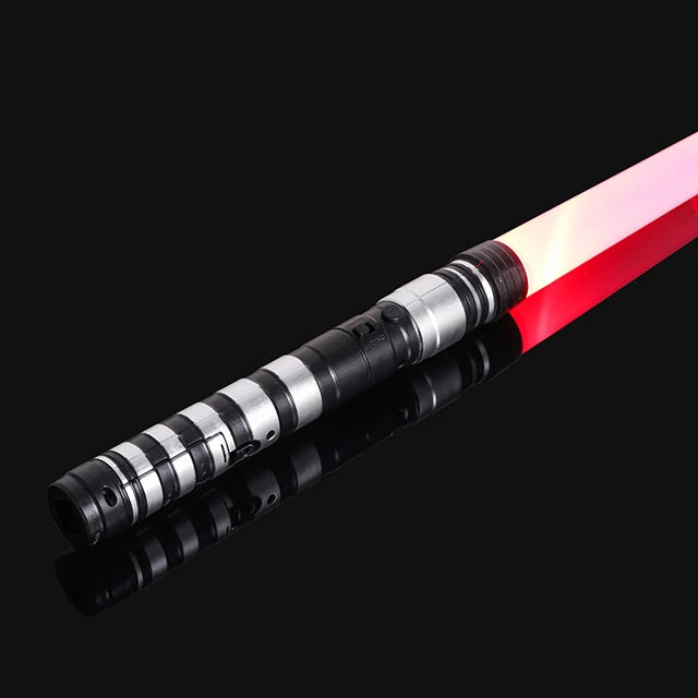 Espada láser de 75CM, sable de luz rojo y azul, doble sable, transformación Rave, arma de Cosplay para niños, juguete intermitente, espadas brillantes para fiesta