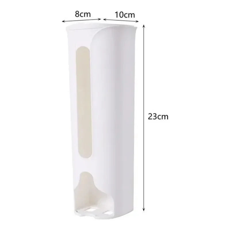 Organizador montado en la pared, armario extraíble autoadhesivo, contenedores para ahorrar espacio, dispensador de bolsas de plástico para basura, caja de almacenamiento de oficina