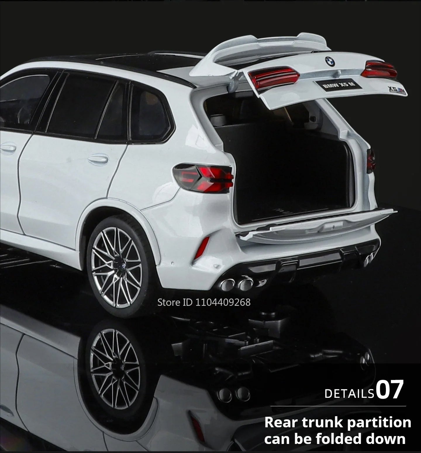 Modelo de coche X5M de gran tamaño 1:18, cuerpo de aleación de juguete, neumáticos de goma, tobogán hacia adelante, absorción de impacto, modelos de vehículos, adornos de escritorio