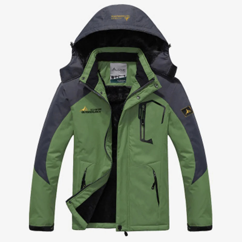 Parka militar con capucha para hombre, abrigo grueso y cálido a prueba de viento, abrigo de piel, chaqueta de invierno, chaquetas Anorak