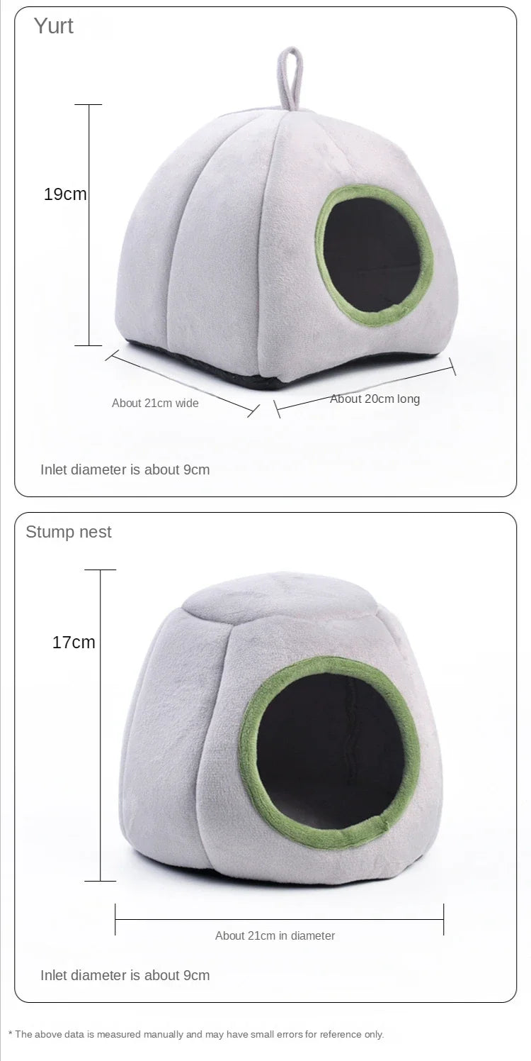 Casa para hámster, jaula para conejillo de indias, casa de algodón para hámster, nido de Animal PEQUEÑO, cama cálida para mascotas para roedores, conejillos de indias, ratas y erizos