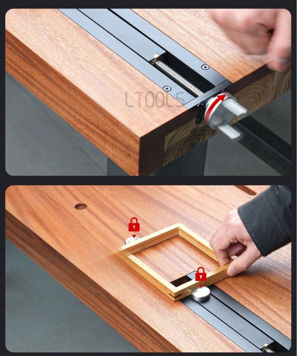 Abrazadera de tornillo de banco para carpintería, alicates de cola de mesa, accesorio de tornillo de banco de inercia de movimiento rápido multifuncional, alicates de aleación de aluminio de escritorio
