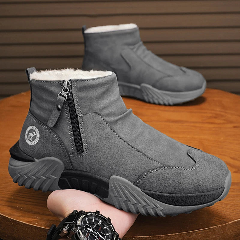 Botas de nieve de invierno, zapatillas para correr, Zapatos informales antideslizantes, impermeables, de caña alta, para viajes, escalada, senderismo, Zapatos para Hombre