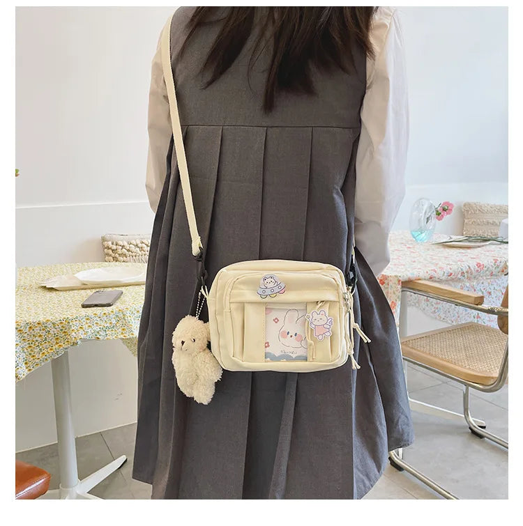 Nuevo Bolso Kawaii para niñas, novedad de 2024, Bolso transparente JK, Bolso cruzado pequeño para mujeres, bolsos y Bolsos de hombro, Bolso Itabag
